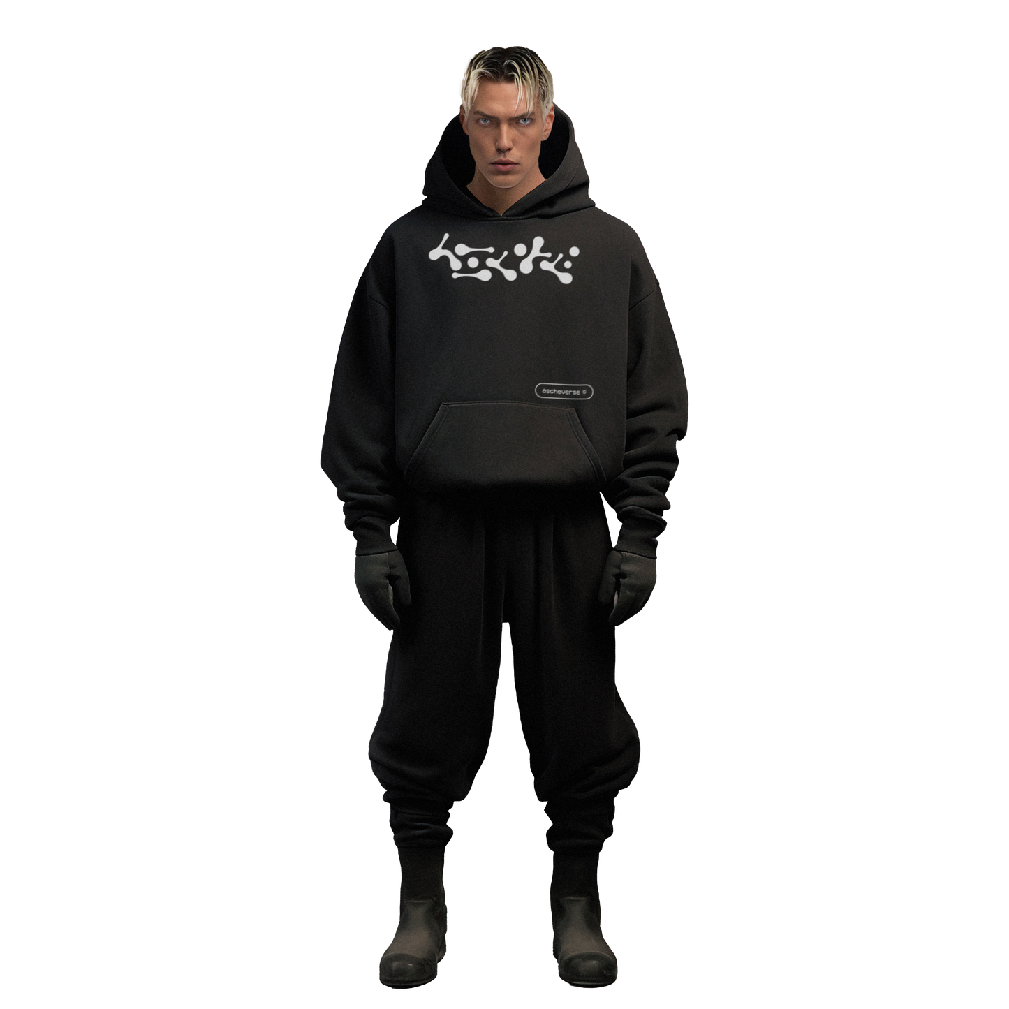 ascheverse drop I - genderless hoodie (black)
