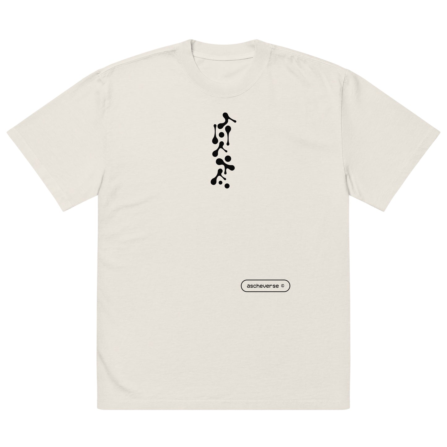 ascheverse drop I - genderless oversized tee (bone)