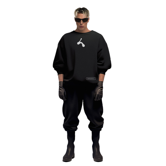 ascheverse drop I - genderless sweatshirt (black)