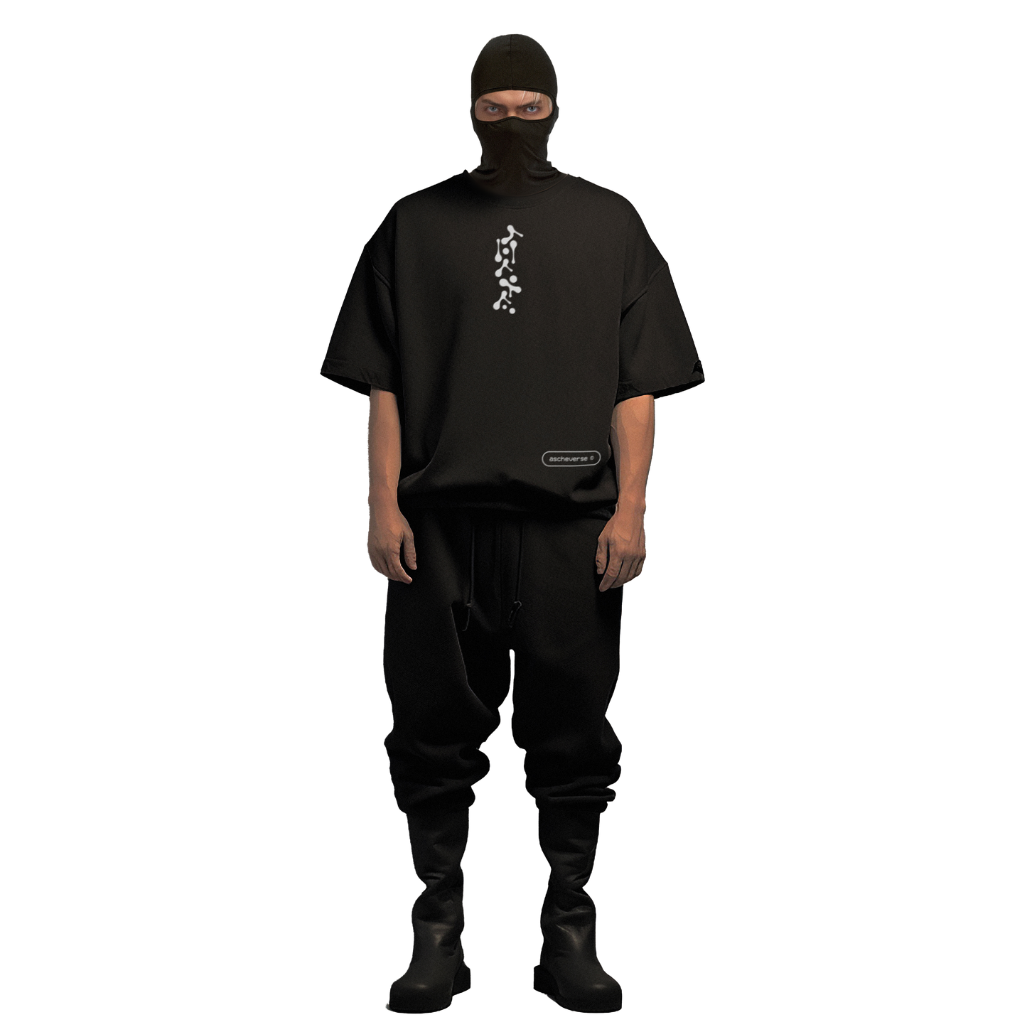 ascheverse drop I - genderless oversized tee (black)