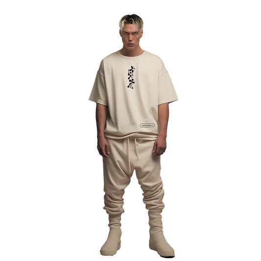 ascheverse drop I - genderless oversized tee (bone)